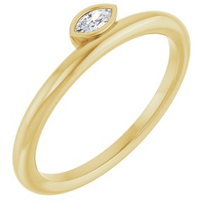 Ladies Natural Diamond Stackable Ring (I1, GHI) — 14K Yellow Gold