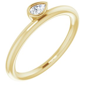 Ladies Natural Diamond Stackable Ring (SI2-SI3, GHI) — 14K Yellow Gold