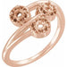 Ladies Natural Diamond Three-Stone Ring (I1, G-H) — 14K Rose Gold