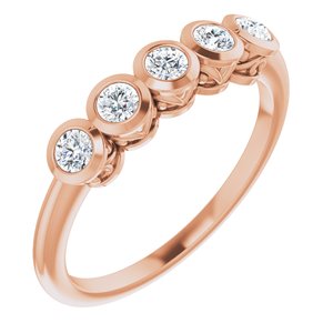 Ladies Natural Diamond Ring (I1, G-H) — 14K Rose Gold