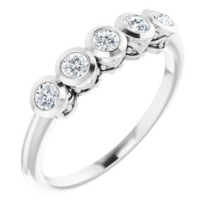 Ladies Natural Diamond Ring (SI2-SI3, G-H) — Platinum