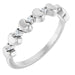 Ladies Natural Diamond Heart Stackable Ring (I1, G-H) — Sterling Silver