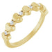 Ladies Natural Diamond Heart Stackable Ring (I1, G-H) — 14K Yellow Gold