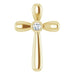 Ladies Natural Diamond Cross Pendant (I1, G-H) — 14K Yellow Gold