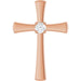 Ladies Natural Diamond Cross Pendant (I1, G-H) — 14K Rose Gold
