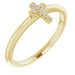 Ladies Natural Diamond Stackable Cross Ring (I1, G-H) — 14K Yellow Gold
