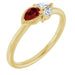 Ladies Natural Ruby Natural Diamond Ring (I1, G-H) — 14K Yellow Gold