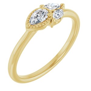 Ladies Natural Diamond Ring (I1, G-H) — 14K Yellow Gold
