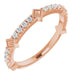 Ladies Natural Diamond Stackable Ring (I1, G-H) — 14K Rose Gold