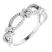 Ladies Natural Diamond Stackable Bead Ring (I1, G-H) — Sterling Silver