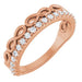 Ladies Natural Diamond Infinity-Inspired Stackable Ring (I1, G-H) — 14K Rose Gold
