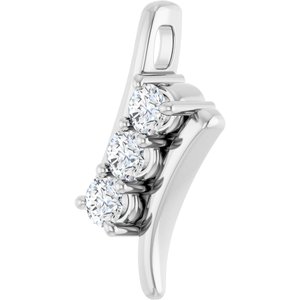 Lab-Grown Diamond Three-Stone Freeform Pendant