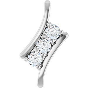 Ladies Natural Diamond Pendant (I1, G-H) — Platinum