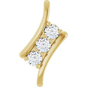 Ladies Natural Diamond Pendant (I1, G-H) — 14K Yellow Gold