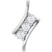 Ladies Natural Diamond Pendant (I1, G-H) — Platinum