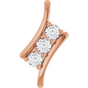 Ladies Natural Diamond Pendant (I1, G-H) — 14K Rose Gold