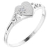 Ladies Natural Diamond Youth Heart Ring (Si2-Si3, G-H) — Platinum