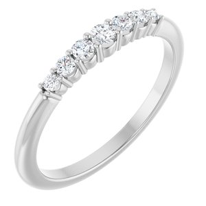Ladies Natural Diamond Stackable Ring (I1, G-H) — Sterling Silver