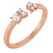 Ladies Natural Diamond Negative Space Ring (I1, G-H) — 14K Rose Gold