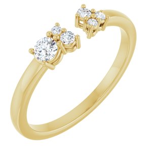 Ladies Natural Diamond Negative Space Ring (I1, G-H) — 14K Yellow Gold
