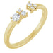 Ladies Natural Diamond Negative Space Ring (I1, G-H) — 14K Yellow Gold