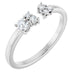 Ladies Natural Diamond Negative Space Ring (I1, G-H) — Sterling Silver