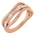 Ladies Natural Diamond Freeform Ring (SI2-SI3, GHI) — 14K Rose Gold