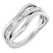 Ladies Natural Diamond Freeform Ring (SI2-SI3, GHI) — Sterling Silver