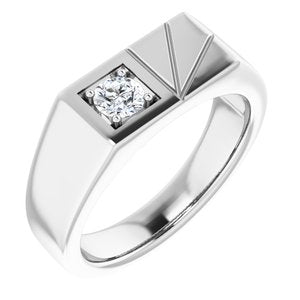 Ladies Natural Diamond Ring (I1, G-H) — Platinum
