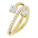Ladies Natural Diamond Two-Stone Ring (I1, G-H) — 14K Yellow Gold