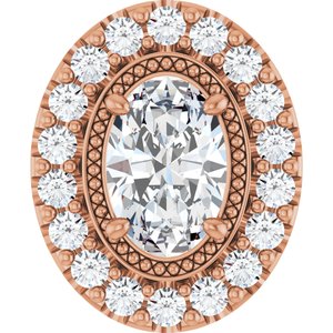 Ladies Natural Diamond Pendant (I1, G-H) — 14K Rose Gold