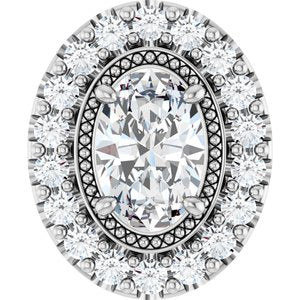 Ladies Natural Diamond Pendant (I1, G-H) — Platinum