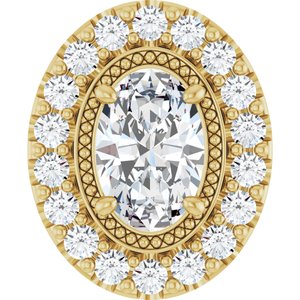 Ladies Natural Diamond Pendant (I1, G-H) — 14K Yellow Gold