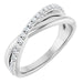 Ladies Natural Diamond Criss-Cross Ring (SI2-SI3, G-H) — Platinum