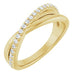 Ladies Natural Diamond Criss-Cross Ring (I1, G-H) — 14K Yellow Gold