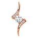 Ladies Natural Diamond Pendant (Si2-Si3, G-H) — 14K Rose Gold