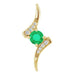 Ladies Natural Emerald Natural Diamond Pendant (I1, G-H) — 14K Yellow Gold