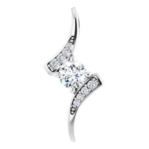 Ladies Natural Diamond Pendant (Si2-Si3, G-H) — Platinum