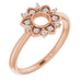 Ladies Natural Diamond Starburst Ring (SI2-SI3, G-H) — 14K Rose Gold
