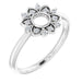 Ladies Natural Diamond Starburst Ring (SI2-SI3, G-H) — Sterling Silver