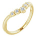 Ladies Natural Diamond Graduated V Ring (I1, G-H) — 14K Yellow Gold