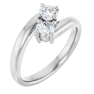 Ladies Natural Diamond Ring (I1, G-H) — 14K White Gold