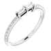 Ladies Natural Diamond Ring (SI2-SI3, G-H) — 14K White Gold