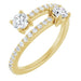 Ladies Natural Diamond Two-Stone Ring (I1, G-H) — 14K Yellow Gold
