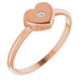 Ladies Natural Diamond Youth Heart Ring (I1, G-H) — 14K Rose Gold