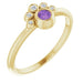 Ladies Natural Amethyst Natural Diamond Ring (I1, G-H) — 14K Yellow Gold