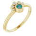 Ladies Natural Alexandrite Natural Diamond Ring (I1, G-H) — 14K Yellow Gold