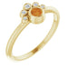 Ladies Natural Citrine Natural Diamond Ring (I1, G-H) — 14K Yellow Gold