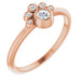 Ladies Natural Diamond Ring (I1, G-H) — 14K Rose Gold