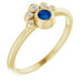 Ladies Natural Blue Sapphire Natural Diamond Ring (I1, G-H) — 14K Yellow Gold